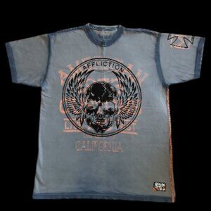Affliction Boilermaker Skull Wings Tee